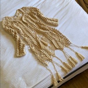 Earthbound BOHO CROCHET Open-Front Cardigan